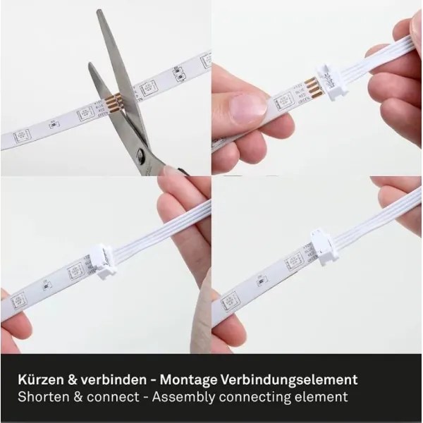 Bandă LED RGBW dimabilă 6,5m LED/22W/230V Brilo + telecomandă