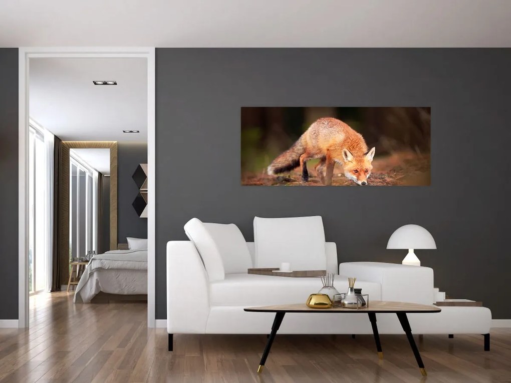 Tablou - Vulpe in pădure (120x50 cm)