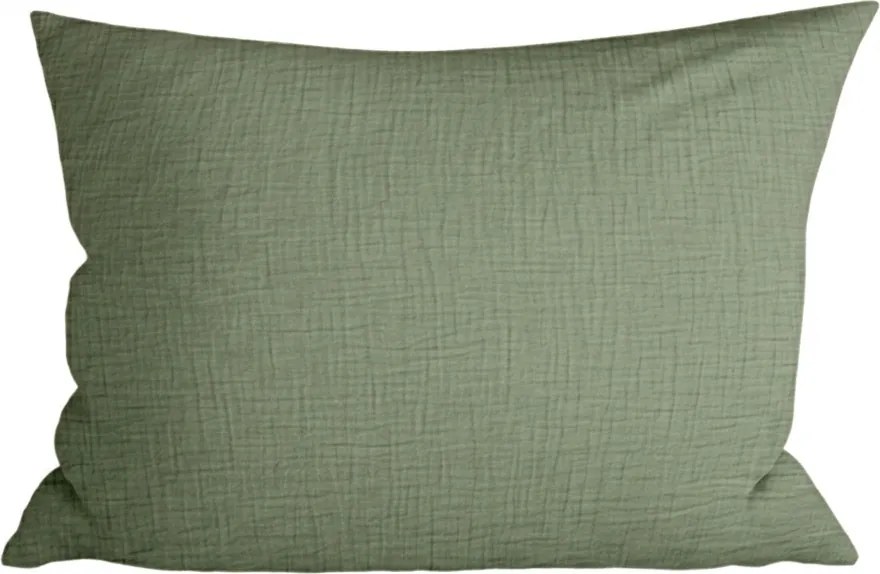Husa de perna din muselina MUSSARI 50x70 cm, verde masliniu