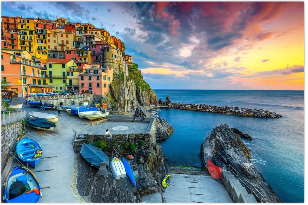 Tablou - Satul mediteranean (90x60 cm)