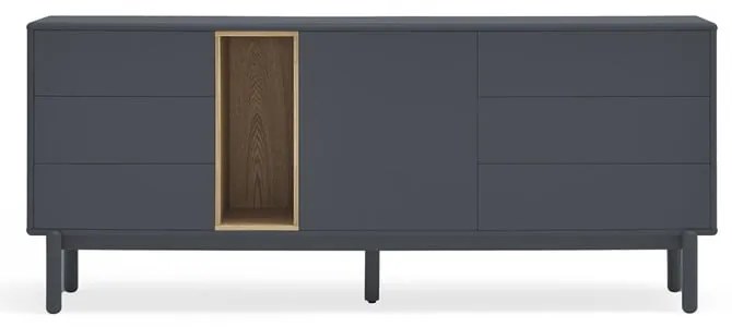 Comodă joasă de culoare gri închis 180x76 cm Corvo - Teulat