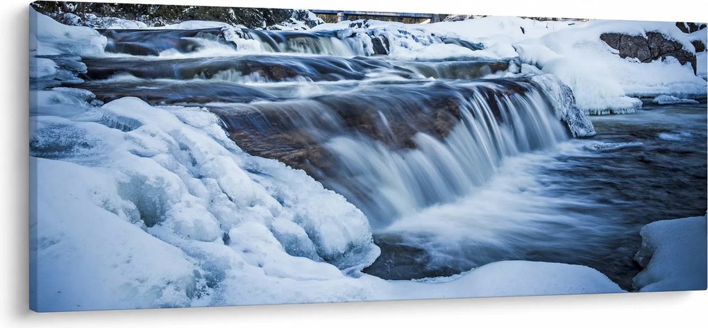 Tablou - Râu iarna (120x50 cm)