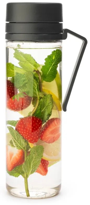 Sticla Brabantia Make&Take 1006278, 500 ml, Cu filtru, Protectie impotriva scurgerilor, Deschidere larga, Transparent/Gri inchis