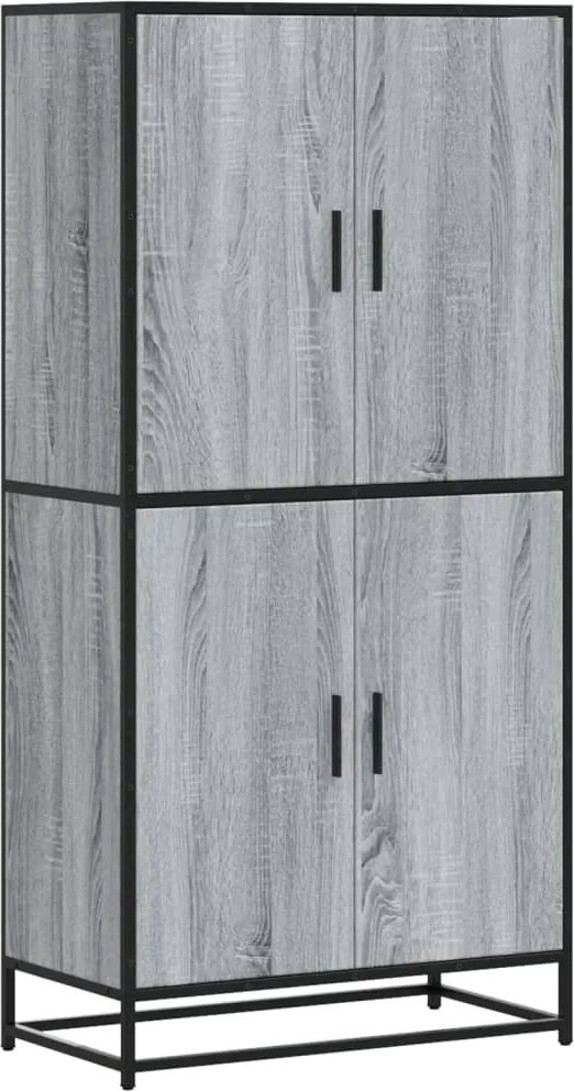 vidaXL Dulap nalt gri sonoma 68x35x139 cm lemn prelucrat