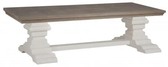 Masuta de cafea dreptunghiulara din lemn Toscana 135x75x45 cm maro/alb