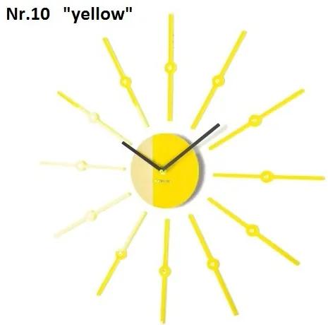Ceas autoadeziv în formă de soare Galbena