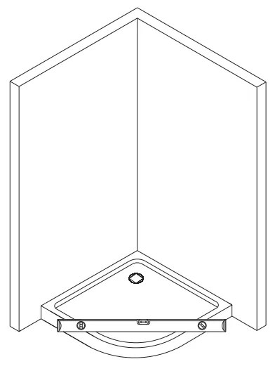 Cabina de dus Sanswiss, Ocelia, semirotunda 90 x 90 cm, cu acces pe mijloc, crom lucios