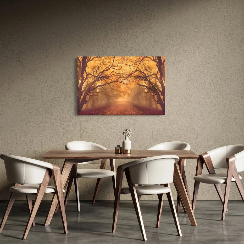 Tablou - Peisaj de toamnă cu drum (90x60 cm)