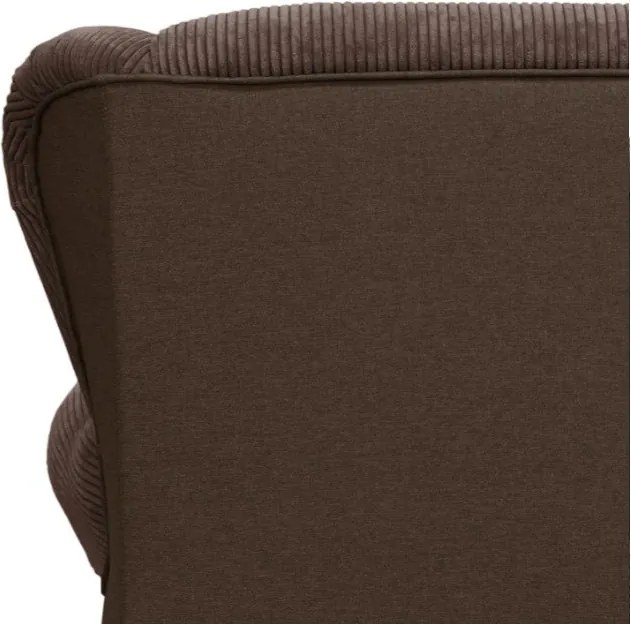 Fotoliu maro închis cu tapițerie din catifea reiată Lord – Ropez