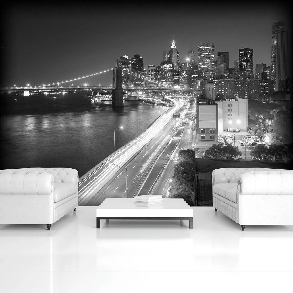 Fototapet - New York Brooklyn Bridge City (254x184 cm)