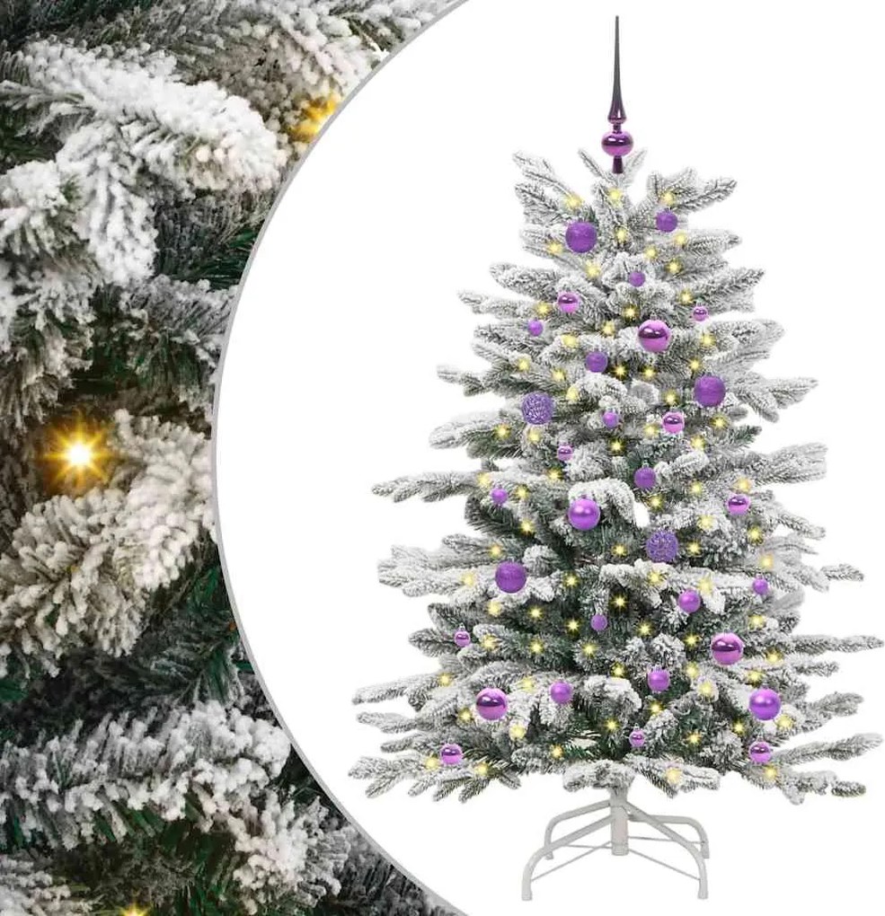 vidaXL Brad de Crăciun artificial cu ramuri articulare Alb 150 cm