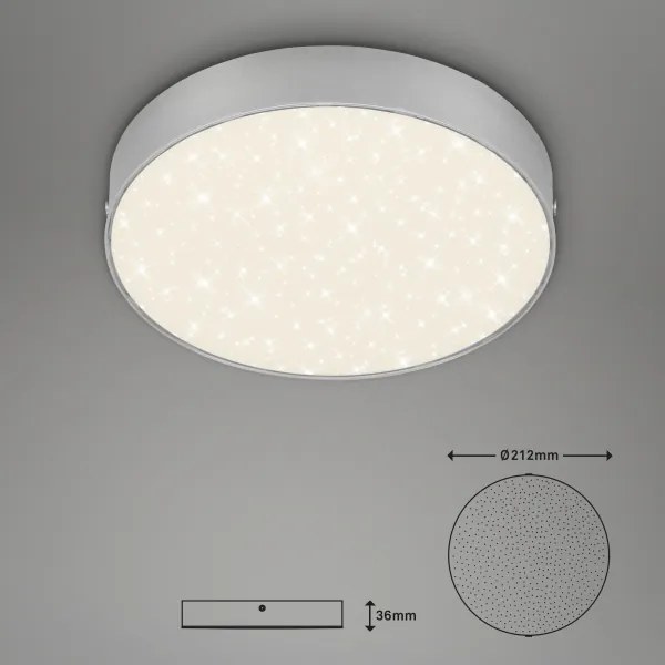 Plafonieră LED Briloner 7073-414 STAR SKY LED/16W/230V d. 21 cm argintiu