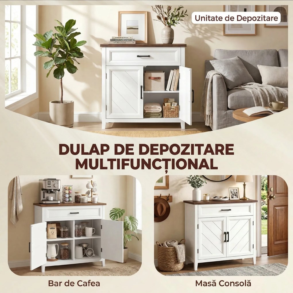 HOMCOM comodă mică dulap sertar compact | Aosom Romania