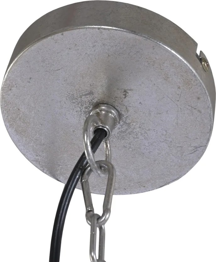 Lustră suspendată din metal, argintiu, 140 x 28 cm, „Loubressac”