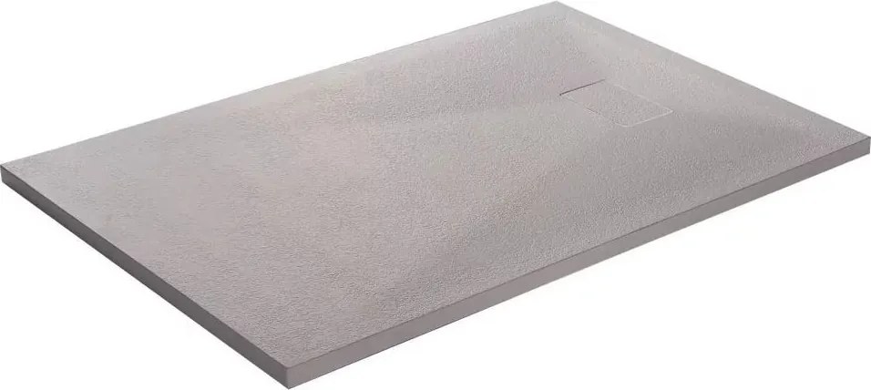 Cadita compozit pentru dus Inter Ceramic dreptunghiulara 100x80 cm finisaj piatra-alb mat