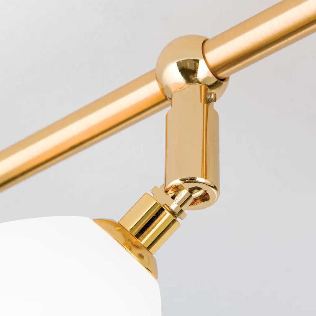 Lustra cu 3 spoturi design modern OPALDESIGN, auriu mat