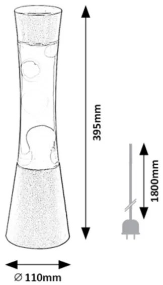 Lampă cu lavă MINKA 1xGY6,35/20W/230V roz Rabalux 7030