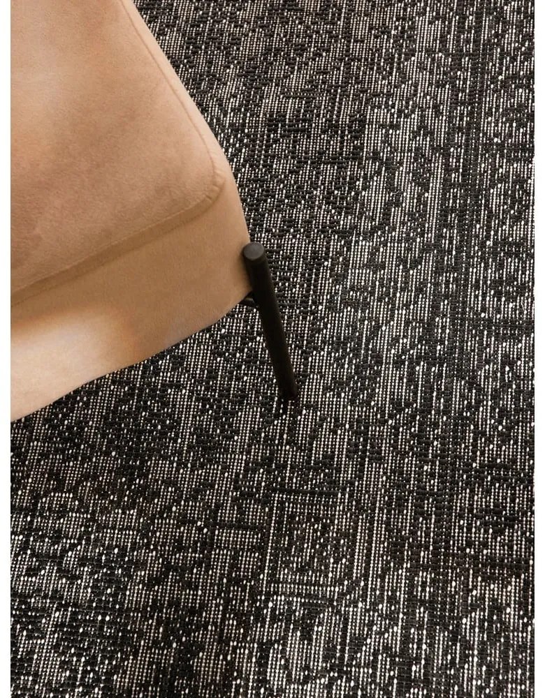 Covor tip traversă pentru interior și exterior alb-negru 80x250 cm Duet Kona – NORTHRUGS