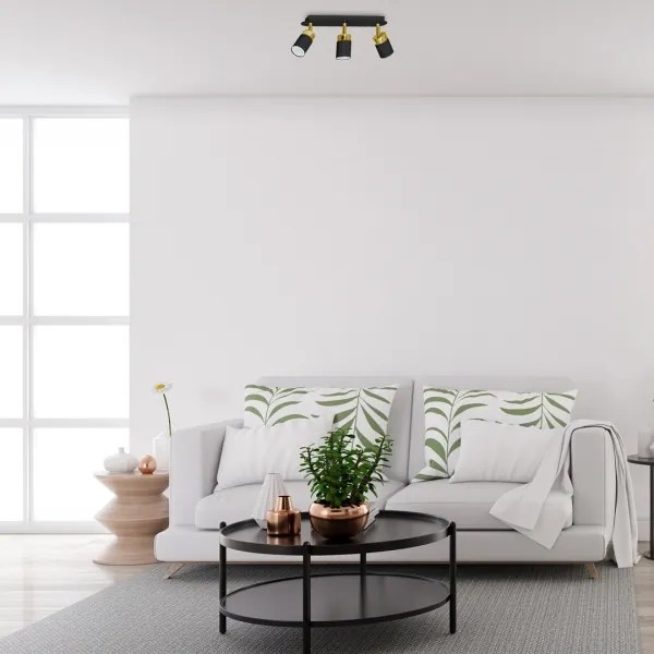 Corp de iluminat spot JOKER 3xGU10/25W/230V negru/auriu