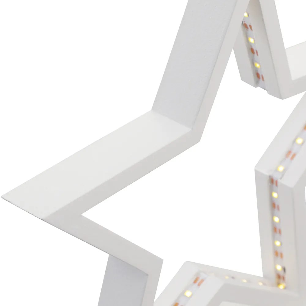 Deuba Stea de Crăciun cu iluminare LED - albă