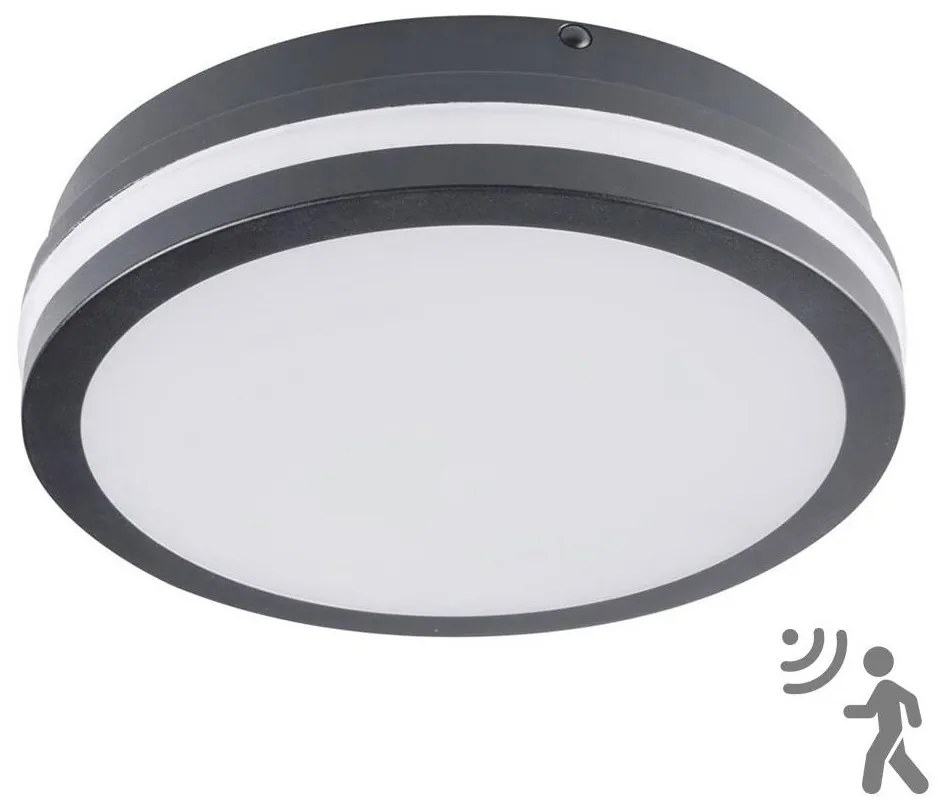 Corp de iluminat LED de exterior cu senzor Brilagi BENE LED/18W/230V d. 22 cm IP54