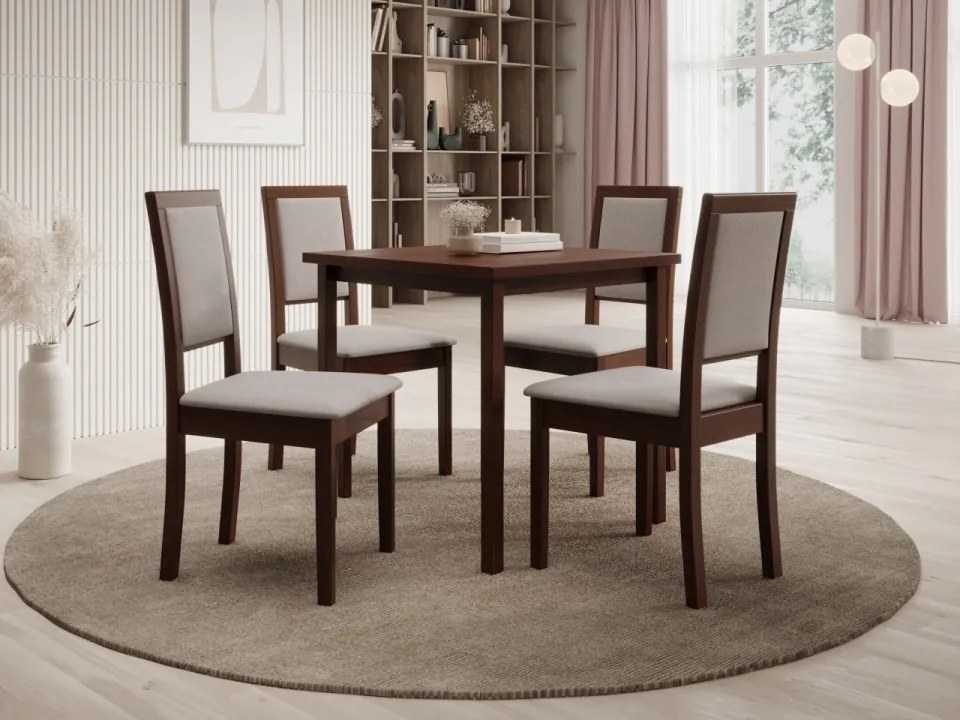 Scaun tapitat, din lemn, Nola XIII, ADRK Furniture (Culoare: Sonoma / Opium 99)