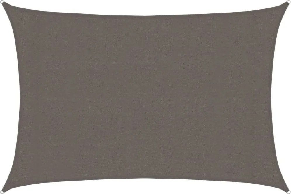 vidaXL Pânză parasolar, antracit, 3 x 4 m, HDPE, 160 g/m²