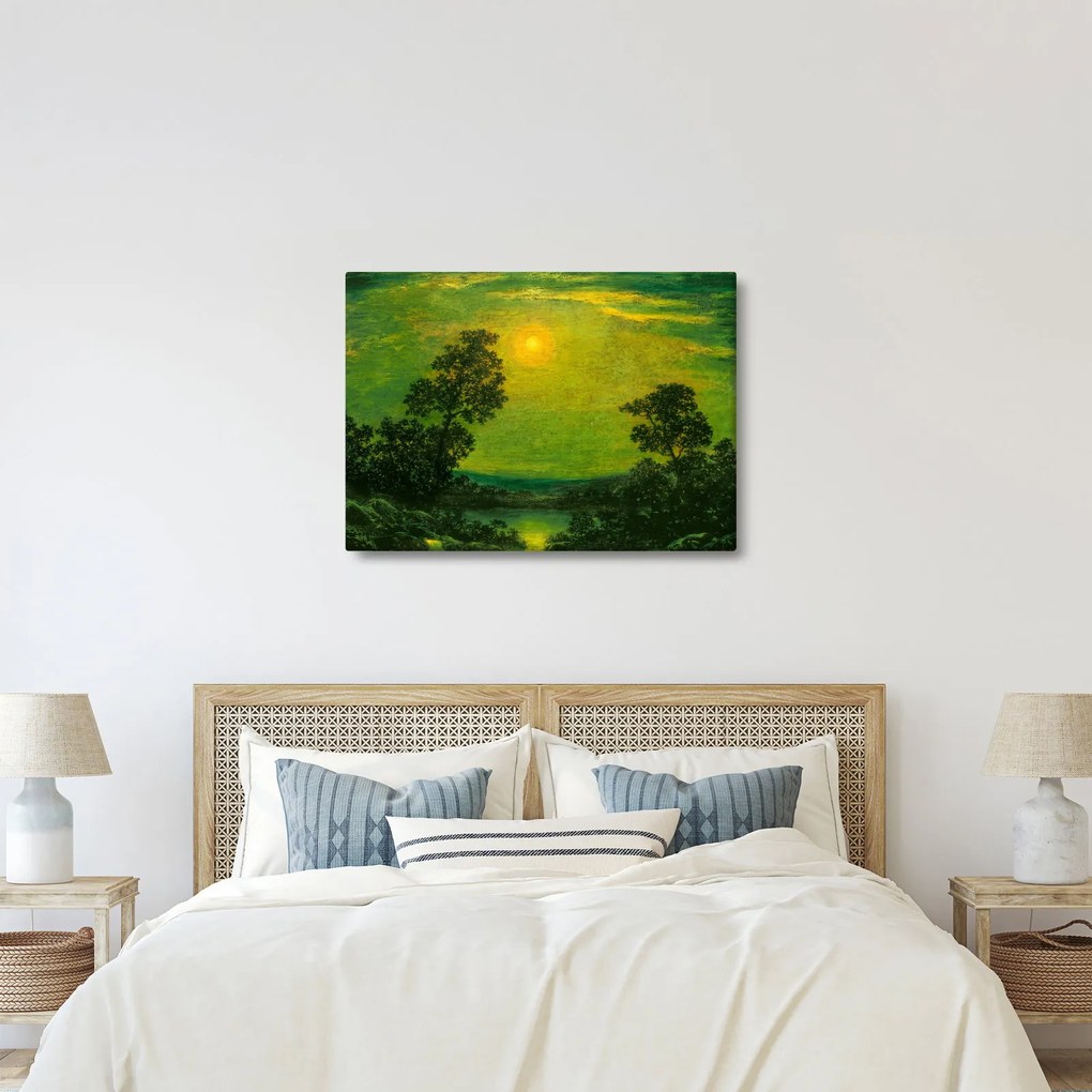 Tablou - Imitator of Ralph Albert Blakelock, Moonlight, reproducere (70x50 cm)