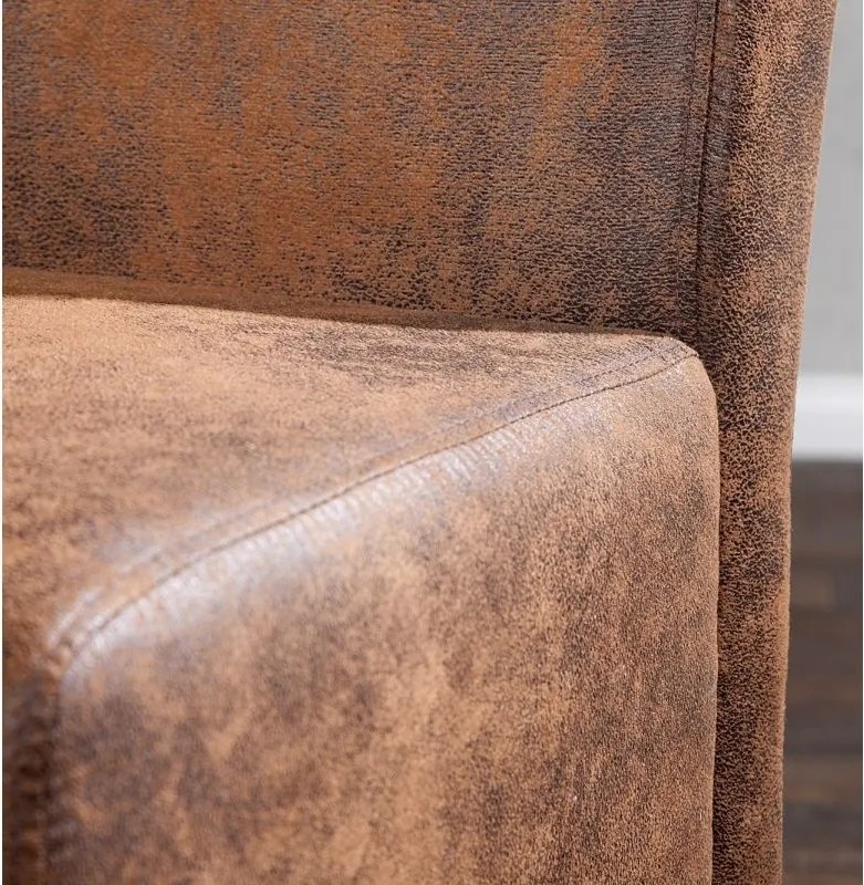 Scaun elegant tapitat cu microfibra Valentino cafeniu deschis A-21133 VC