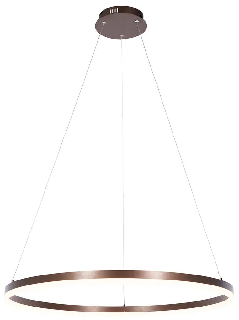 Lampă suspendată design bronz 80 cm cu LED reglabil în 3 trepte - Anello