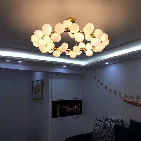 Lustra LED Modern Nordic Elit'S Pendant Lights Ball cu 45Buc Becuri G9 5W 4000k