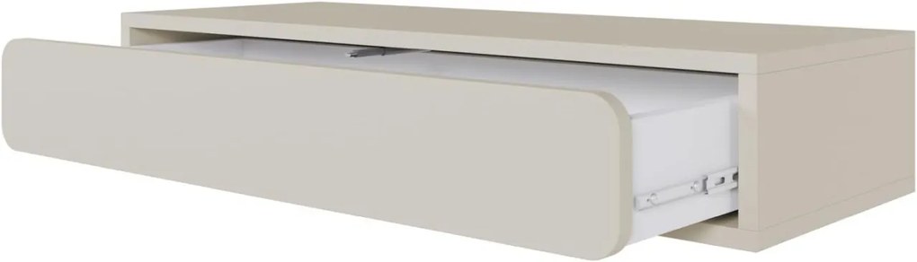 MAC3 - Masuta Consola suspendata crem, 90 / 110 cm, masa de toaleta cu 1 / 2 sertar(e), cosmetica machiaj, vanity