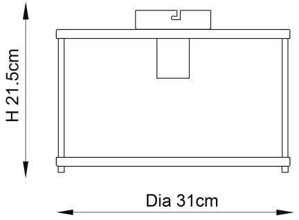 Endon 96150 - Plafonieră HOPTON 1 x E27, 10 W, 230 V, crom lucios
