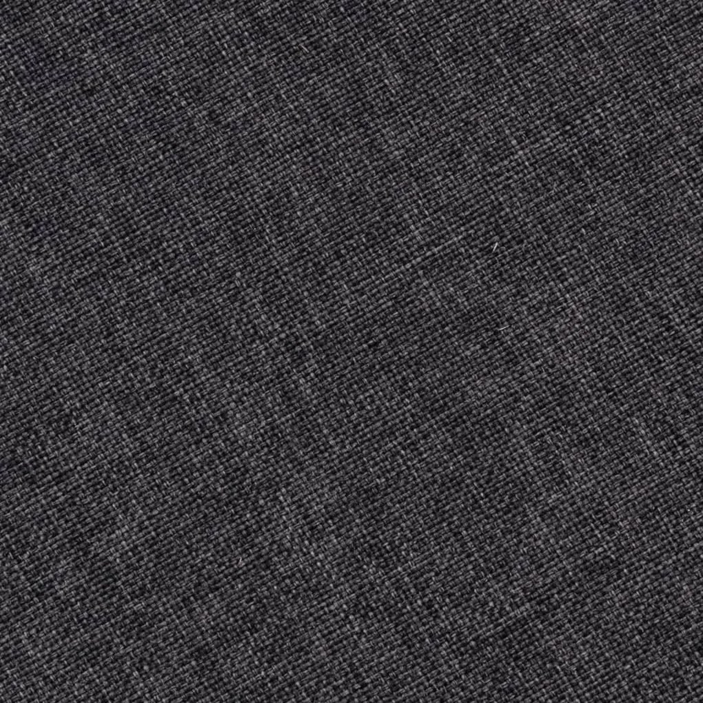 Scaune de bucatarie, 2 buc., gri, material textil 2, maro inchis si gri