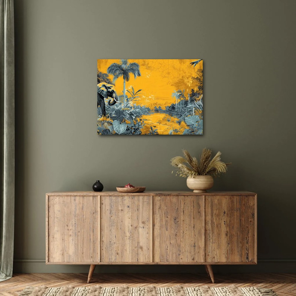 Tablou - Elefant în natură (70x50 cm)
