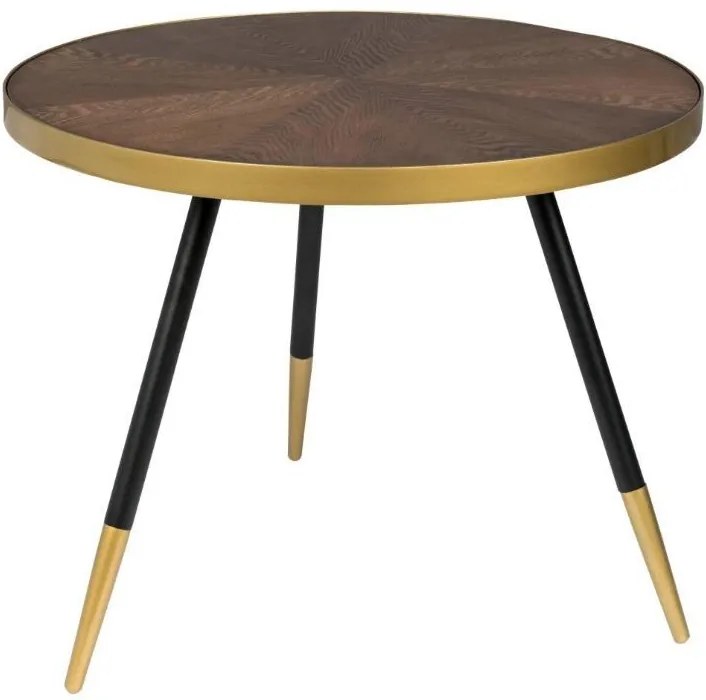Masuta de cafea rotunda nuc Denise | WHITE LABEL LIVING
