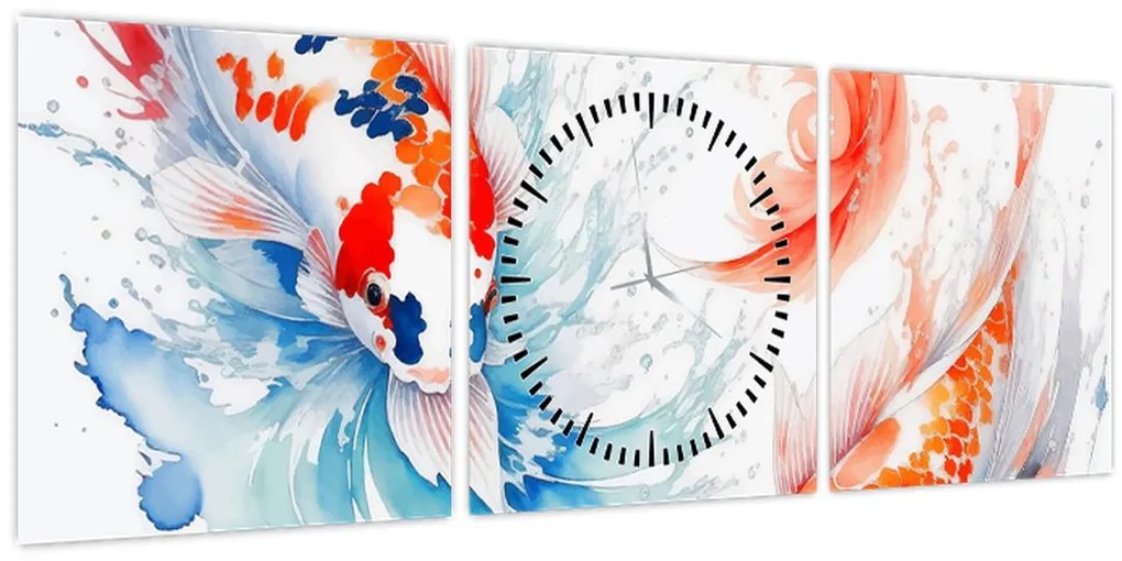 Tablou - Pește (cu ceas) (90x30 cm)