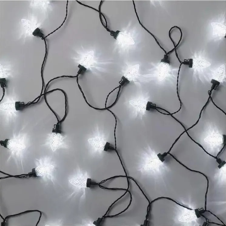 Ghirlandă luminoasă LED de exterior, 50 LED-uri, 8 funcții, 14,8 m, IP44, alb rece