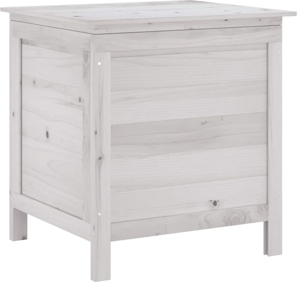 vidaXL Ladă depozitare de grădină alb 50x49x56,5 cm lemn masiv de brad