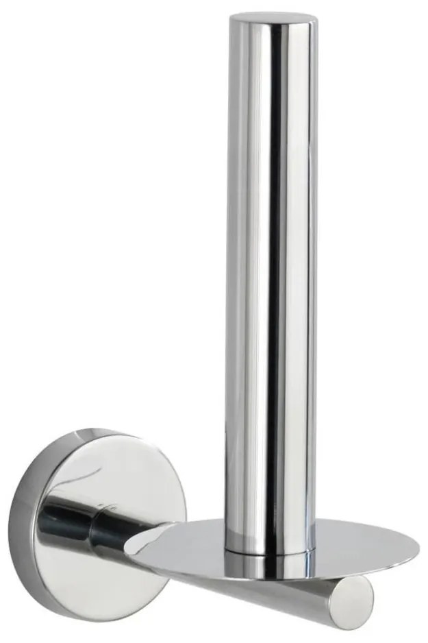 WENKO 20218100 - Suport pentru hârtie igienică BOSIO SHINE, 8 x 12,5 cm, inox/argintiu
