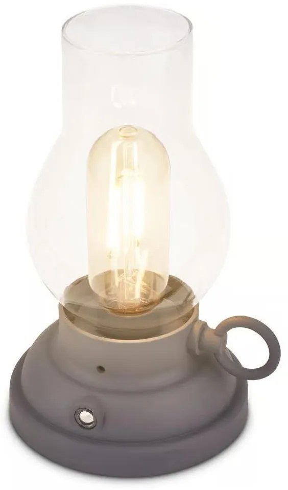 Brilo - Lampă de masă LED KANEA pentru exterior, reîncărcabilă, cu dimmer, LED 1,5W/5V, IP44, 1200mAh, antracit