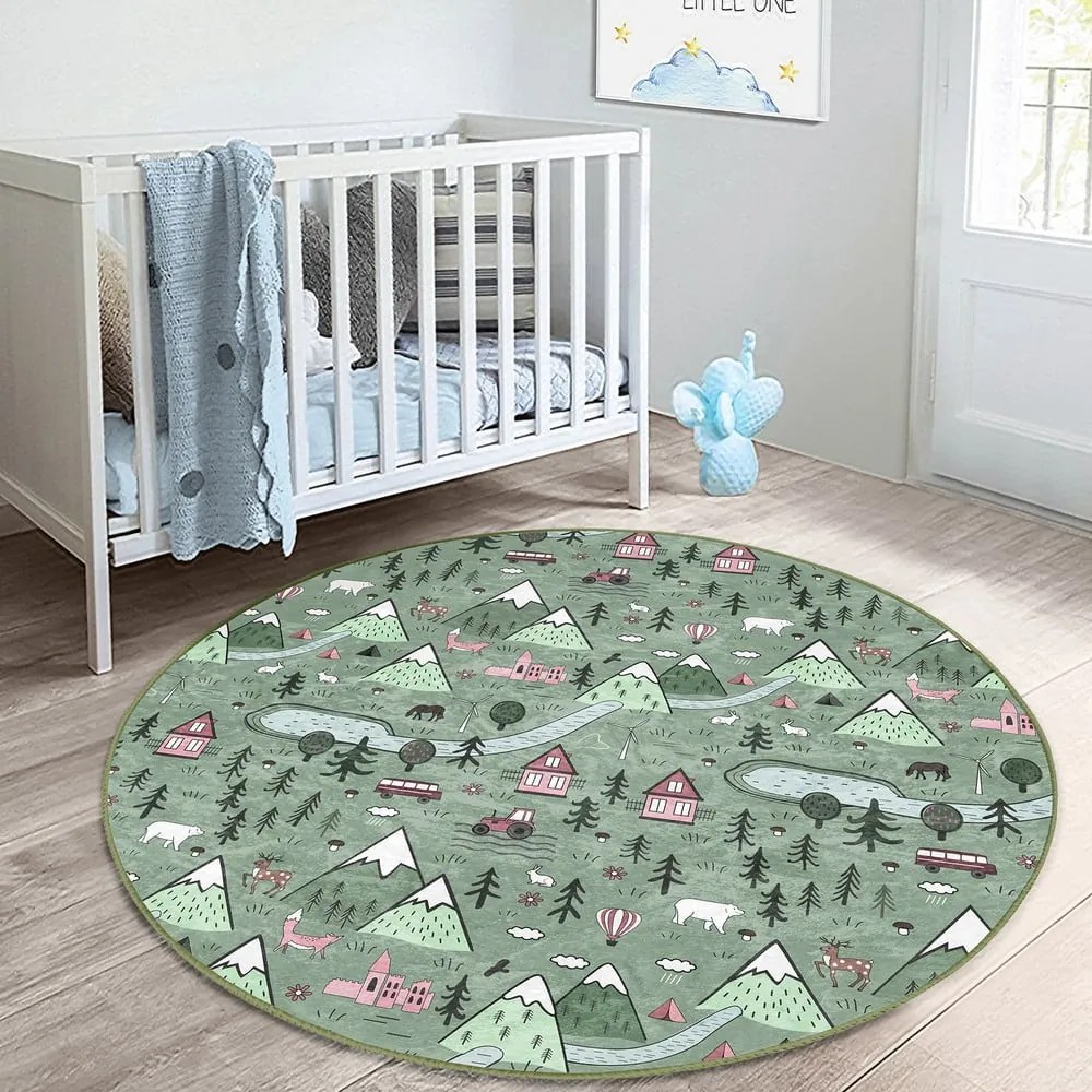Covor pentru copii verde ø 80 cm Comfort – Mila Home