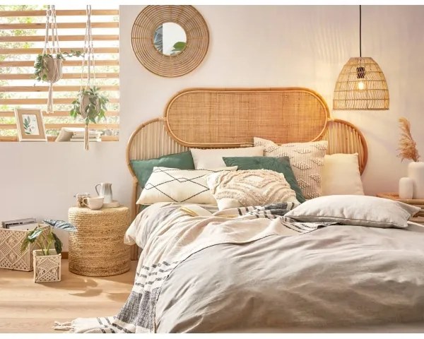 Oglindă de perete Eglo 425029 MITSUKE d. 55 cm bambus