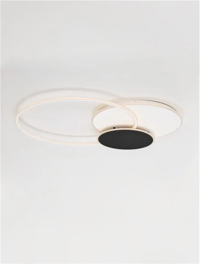 Lustra LED aplicata stil modern RUBIC alb negru