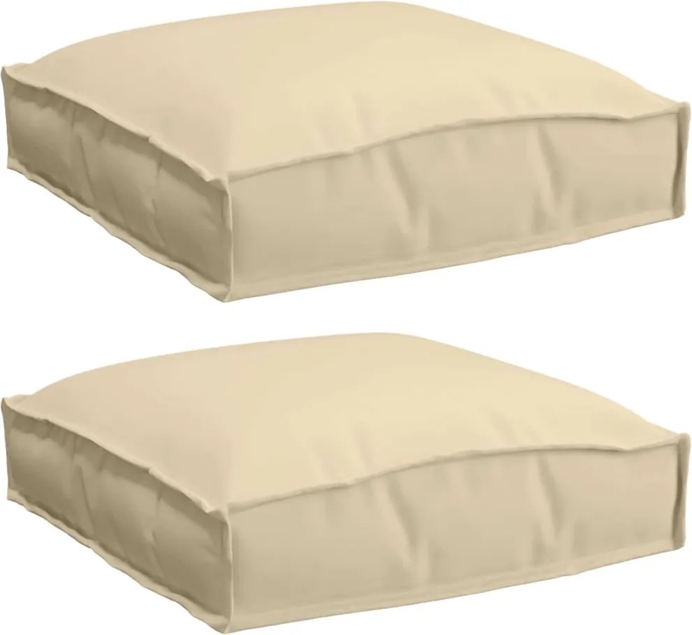 vidaXL Pernă 2 pcs Bej 40 x 40 x 8 cm Material Oxford