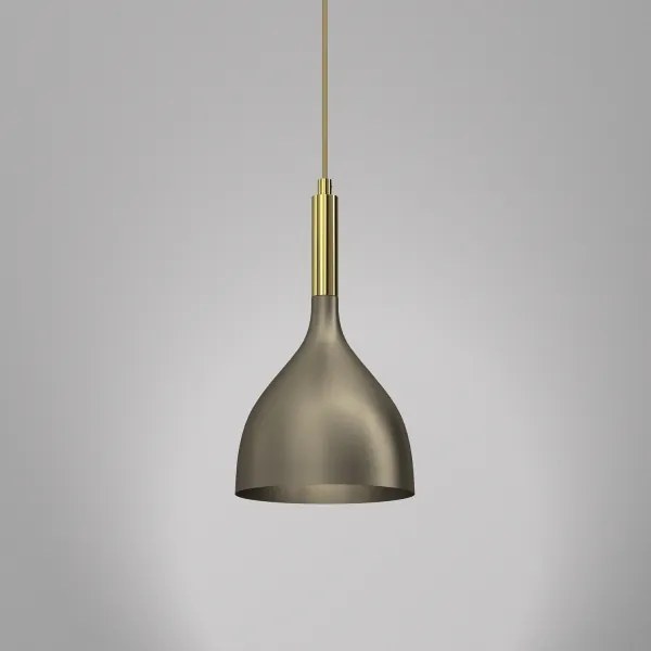 Lustră pe cablu NOAK 1xE27/15W/230V alamă/auriu