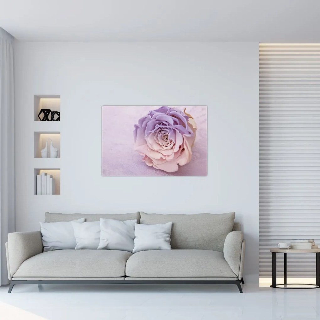Tablou detaliu florii de trandafir (90x60 cm)
