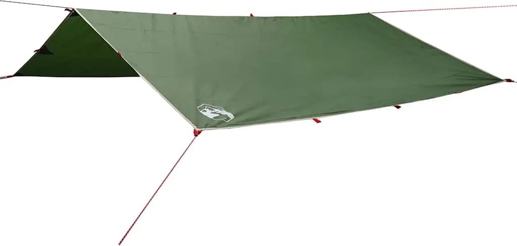 vidaXL Prelată de camping, verde, 360x294 cm, impermeabilă