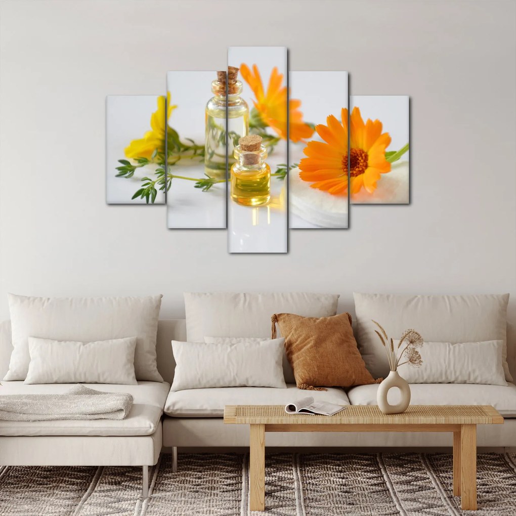 Tablou cu flori portocalii (150x105 cm)