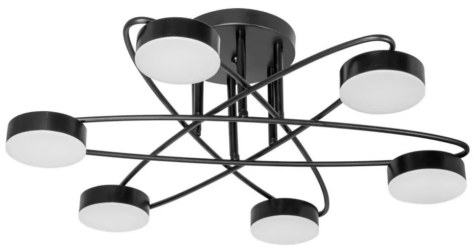 Lustră LED aplicată 6xLED/7W/230V negru